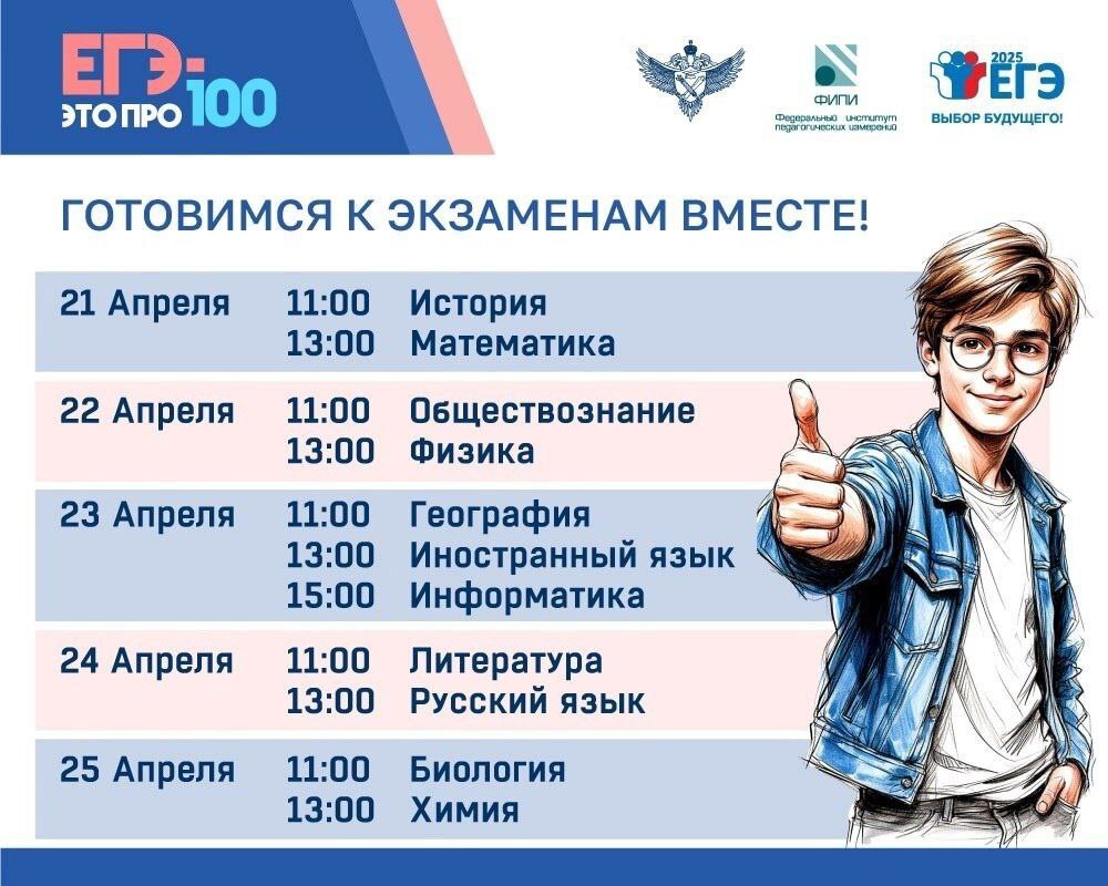 21 апреля стартовал ежегодный онлайн-марафон «ЕГЭ — это про100».